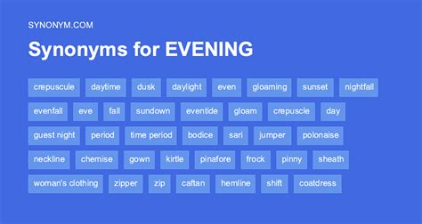 Find 73 different ways to say FUN, along with antonyms, related words, and example sentences at Thesaurus. . Synonyms of evening
